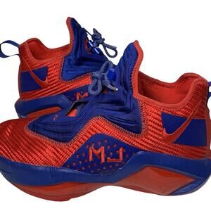 Nike iD By You Men's US 7M LeBron Soldier 14 Sneakers Red Blue CW0539-991